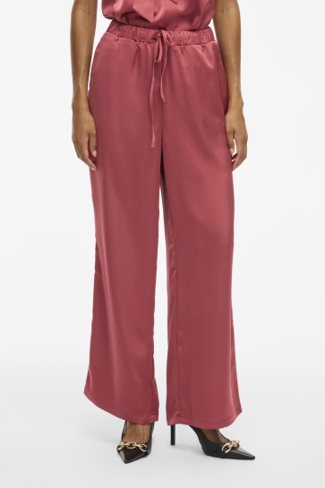Vila VIFADIA HW PANTS 14114303 HOLLY BERRY