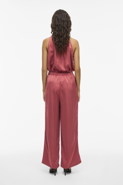 Vila roze dames broek | Model achteraanzicht