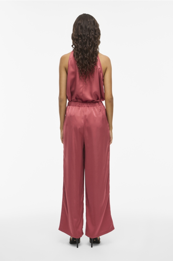 Vila roze dames broek | Model achteraanzicht