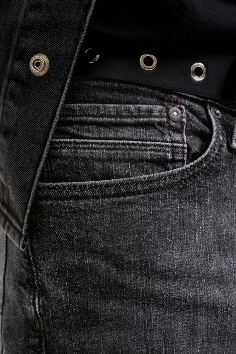 Jack & Jones zwarte heren jeans | Close up