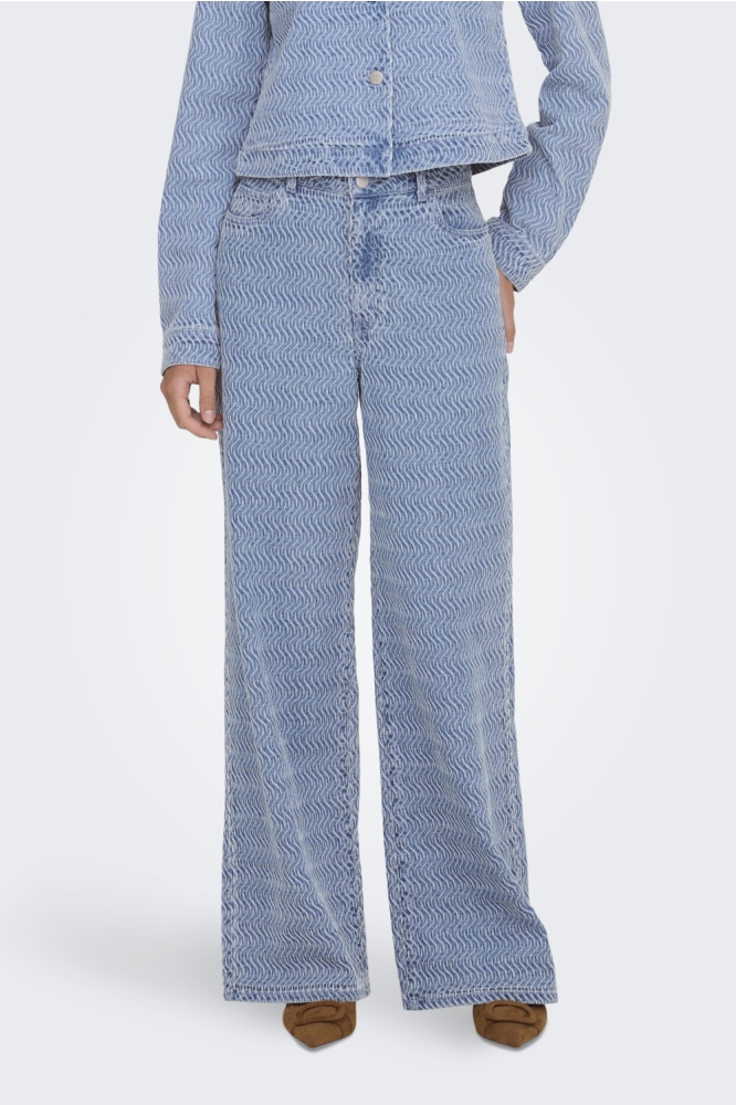 Jacqueline de Yong blauwe dames jeans | Model vooraanzicht