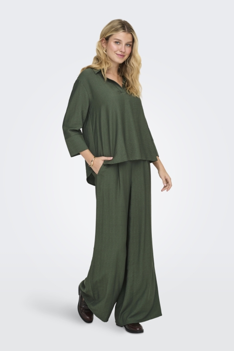 Jacqueline de Yong groene dames broek | Model