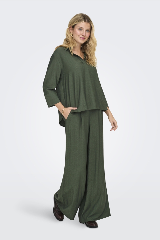 Jacqueline de Yong groene dames broek | Model