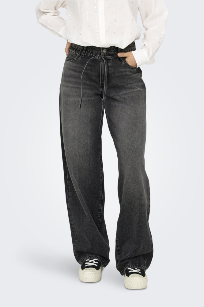 Only zwarte dames jeans | Model vooraanzicht