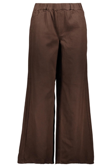 Pieces bruine dames broek | Vooraanzicht