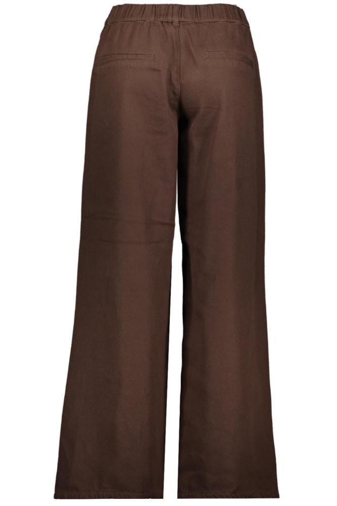 Pieces bruine dames broek | Achteraanzicht