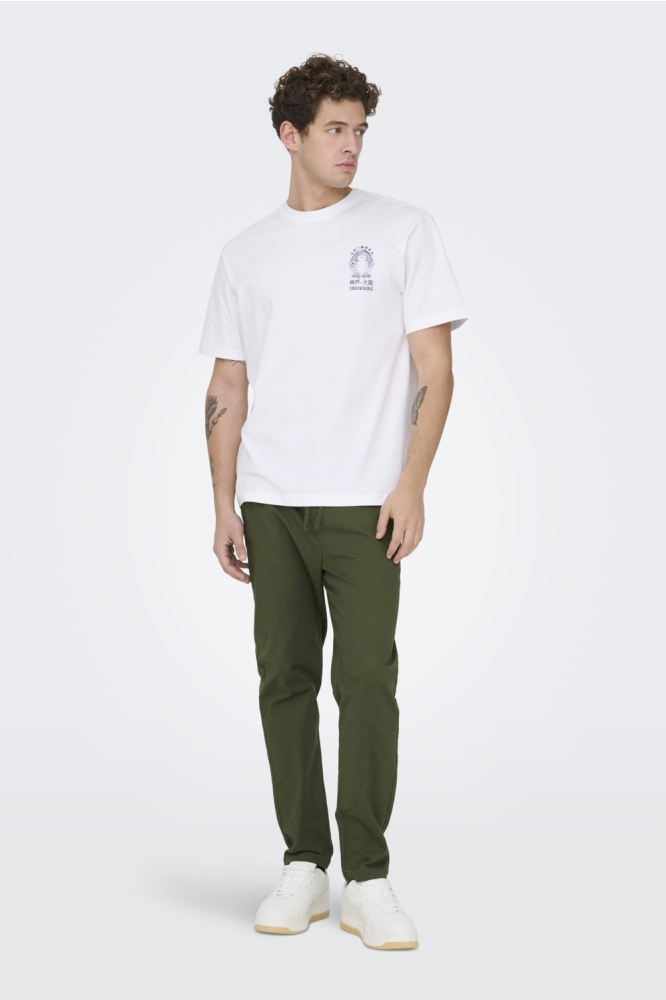 Only & Sons groene heren broek | Model