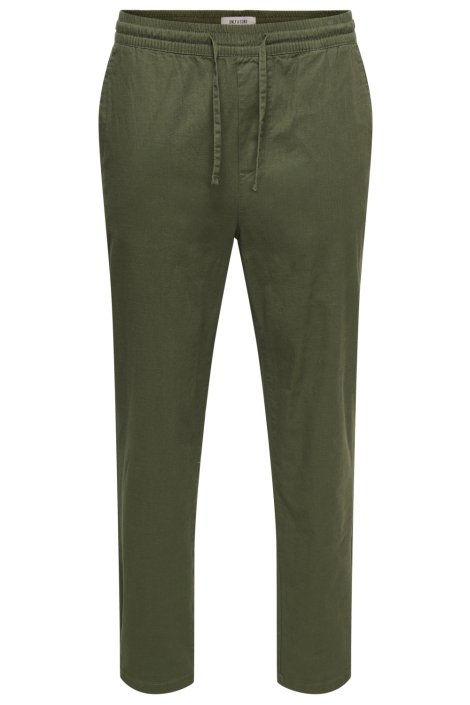 Only & Sons groene heren broek | Vooraanzicht