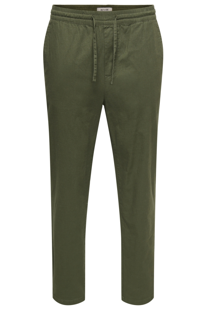 Only & Sons groene heren broek | Vooraanzicht