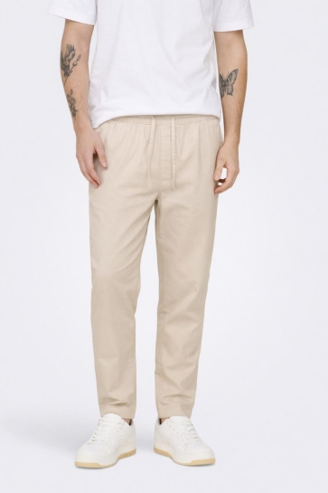 Only & Sons Broek ONSREID LINUS TAPERED 0571 SLUB PAN 22036359 Silver ling