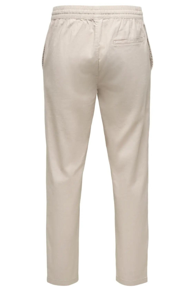 Only & Sons beige heren broek | Achteraanzicht