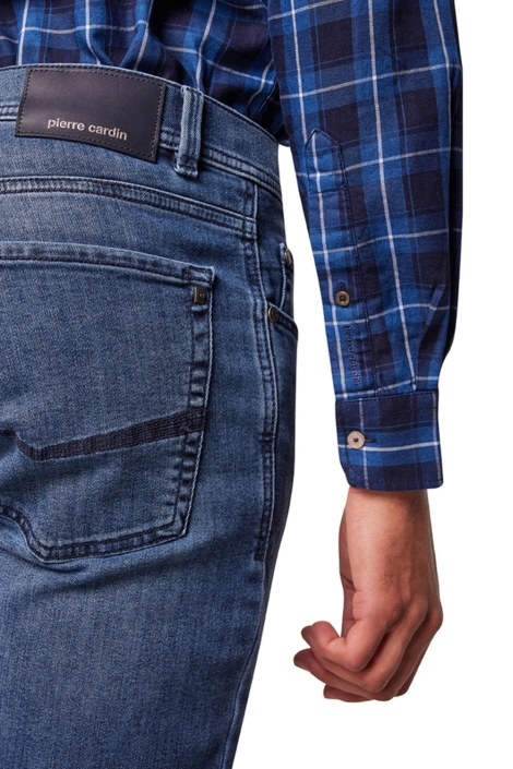 Pierre Cardin blauwe heren jeans | Close up