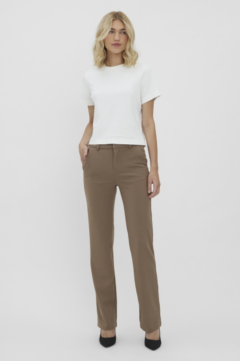 Vero Moda taupe dames broek | Model