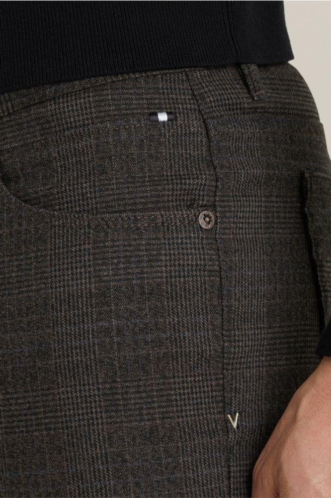 Vanguard bruine heren broek | Close up