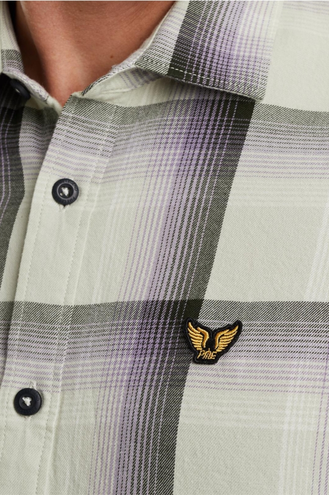 PME legend beige heren overhemd | Close up