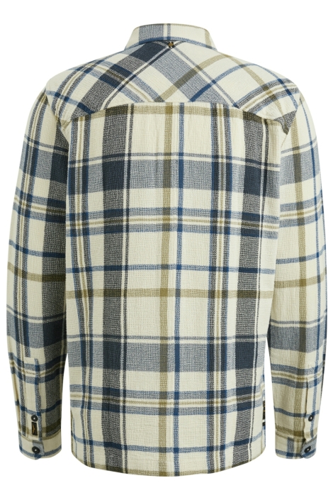 PME legend beige heren overhemd | Achteraanzicht