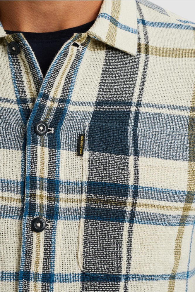 PME legend beige heren overhemd | Close up