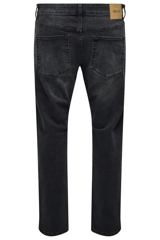 Only & Sons zwarte heren jeans | Achteraanzicht