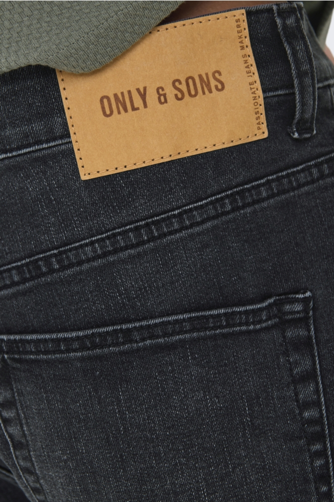 Only & Sons zwarte heren jeans | Kleurstaal