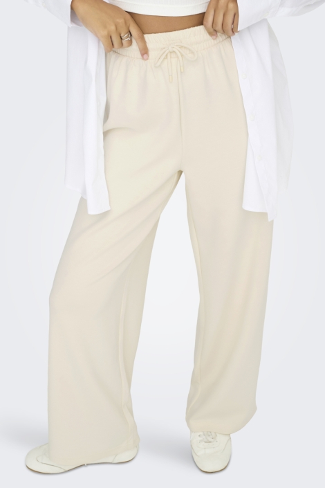 Only beige dames broek | Model vooraanzicht