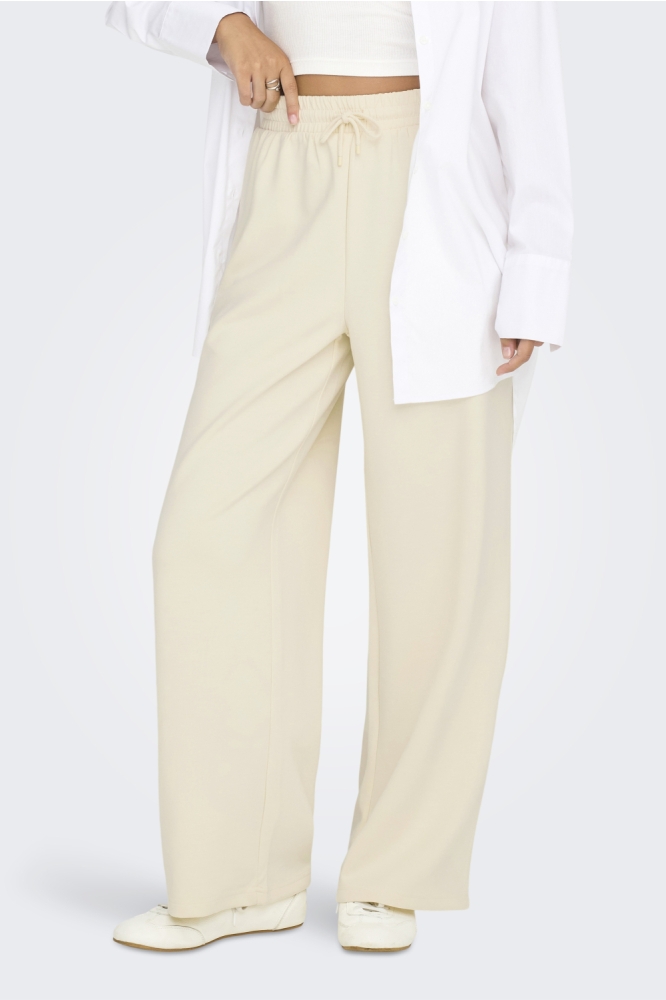 Only beige dames broek | Model vooraanzicht