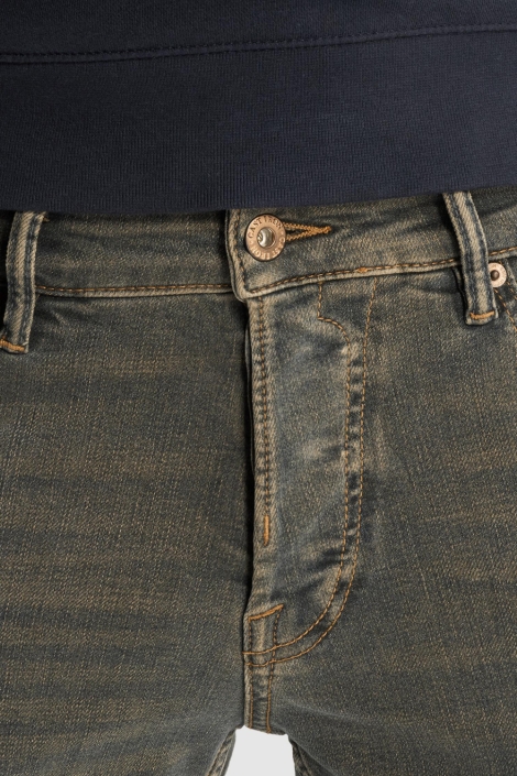 Cast Iron groene heren jeans | Close up