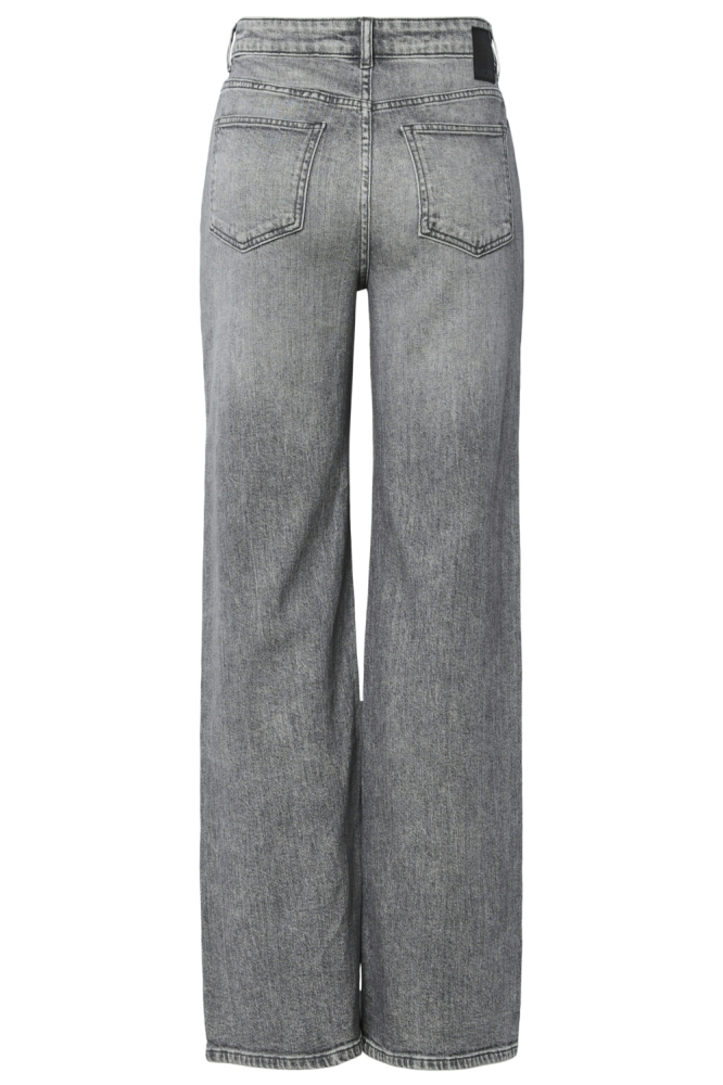 Pieces grijze dames jeans | Achteraanzicht