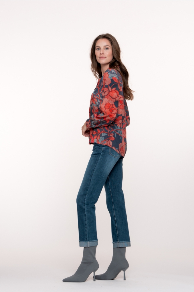 Geisha blauwe dames jeans | Model zijaanzicht