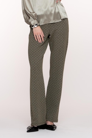 Geisha BROEK MET JACQUARD PRINT 51684 20 000530 GREEN/BLACK