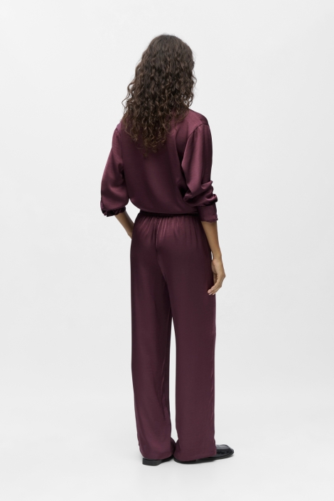 Object bordeaux dames broek | Model