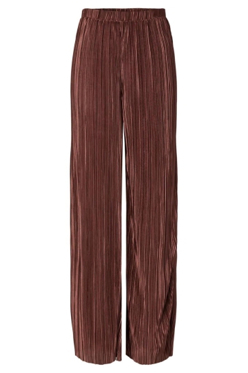 Pieces PCNORA HW WIDE PANTS JRS 17166529 Hot Fudge