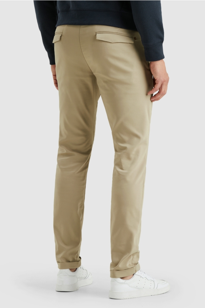 Cast Iron beige heren broek | Achteraanzicht