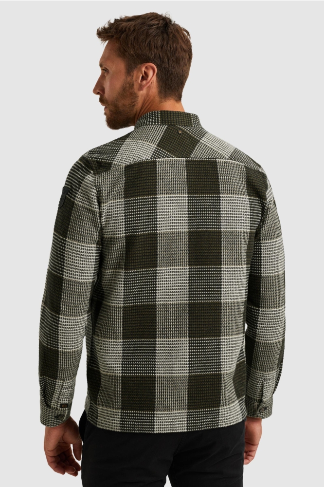 PME legend groene heren overhemd | Model achteraanzicht