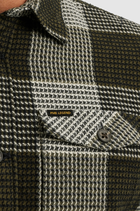 PME legend groene heren overhemd | Close up