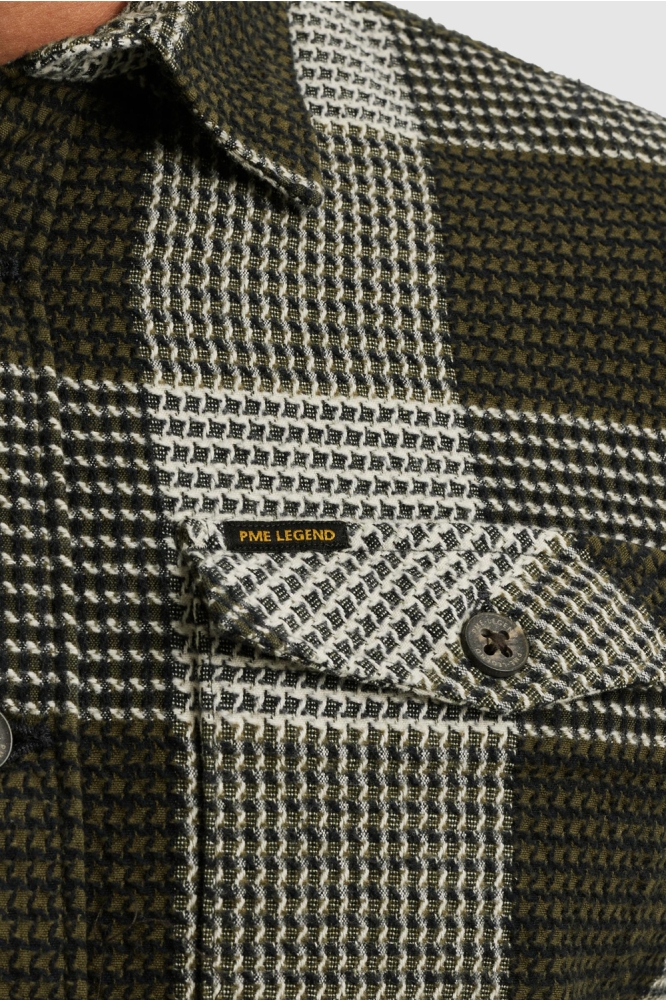 PME legend groene heren overhemd | Close up