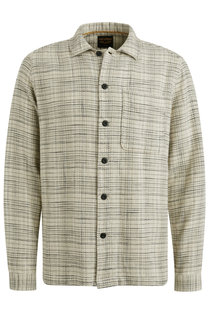 PME legend beige heren overhemd | Vooraanzicht