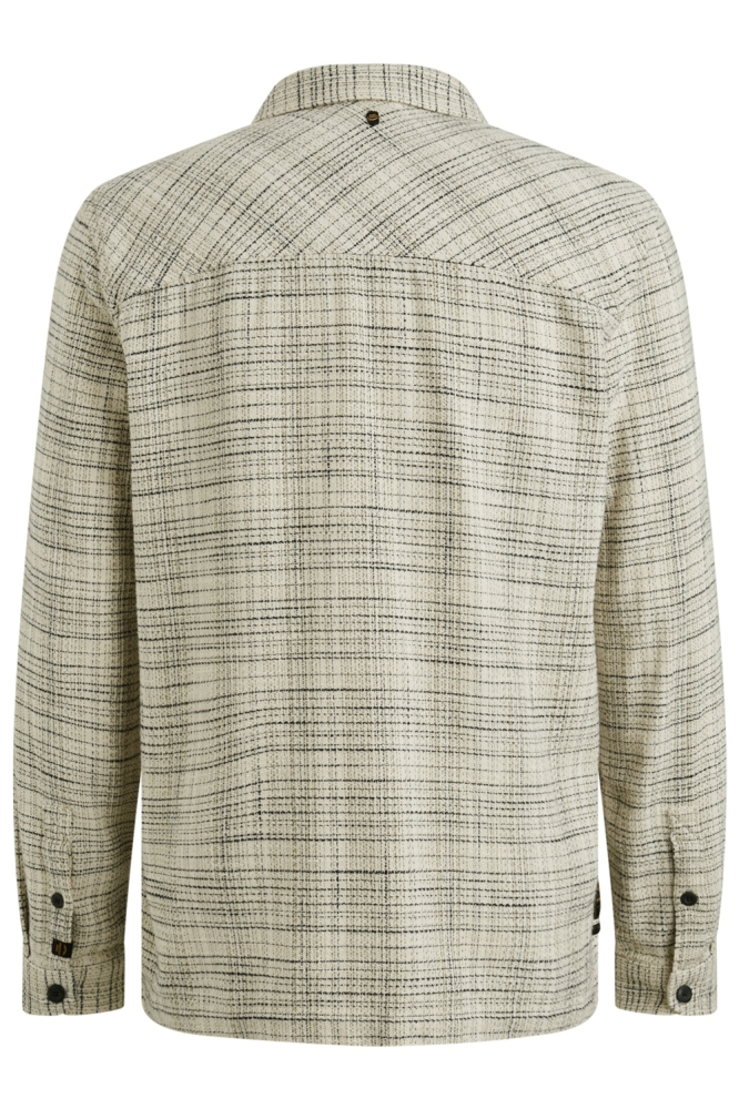 PME legend beige heren overhemd | Achteraanzicht