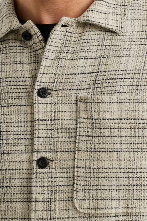 PME legend beige heren overhemd | Close up