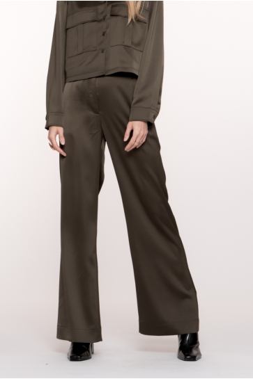 Geisha Broek SATIN LOOK PANTALON 51612 21 Moss Green