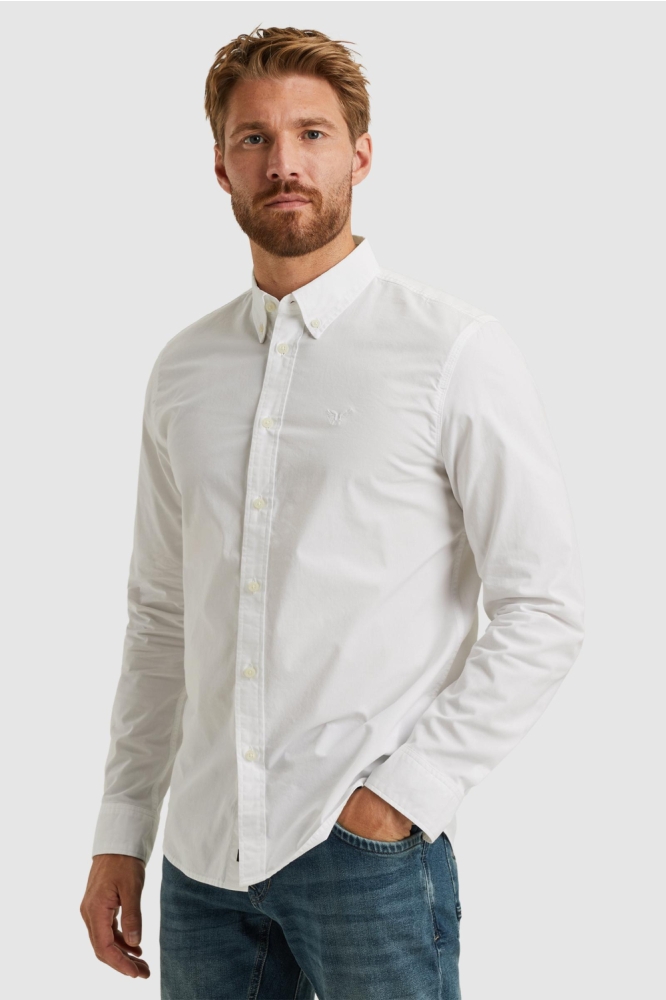 PME legend witte heren overhemd | Model zijaanzicht