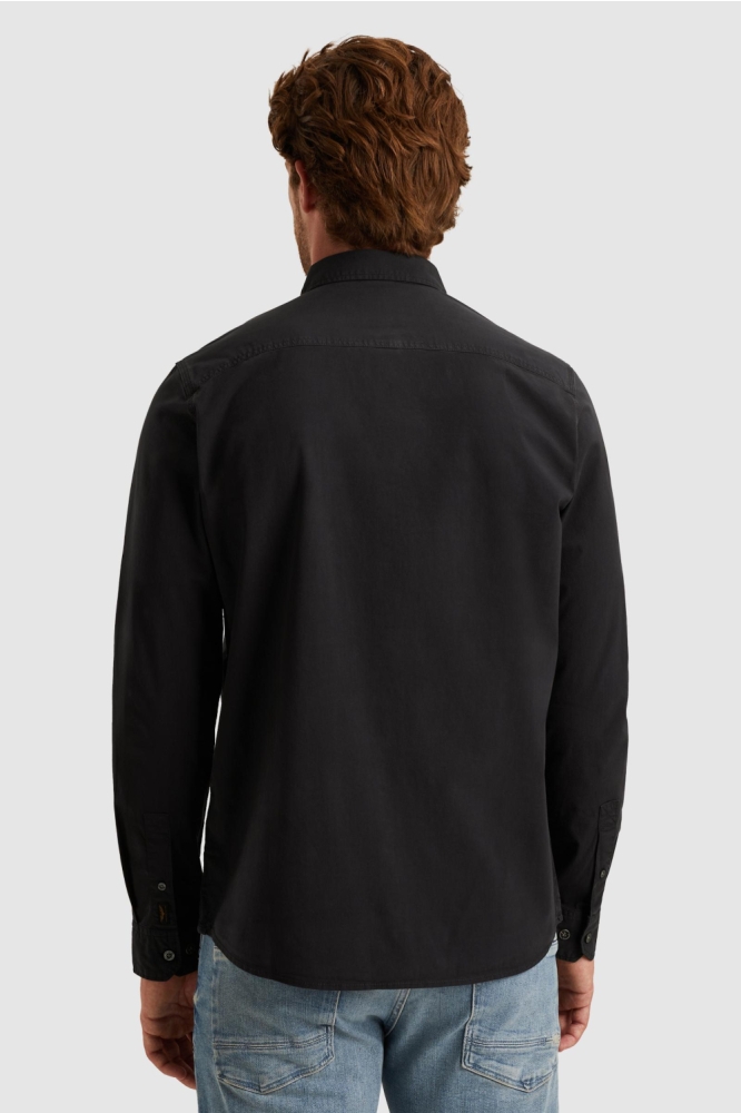 PME legend blauwe heren overhemd | Model achteraanzicht