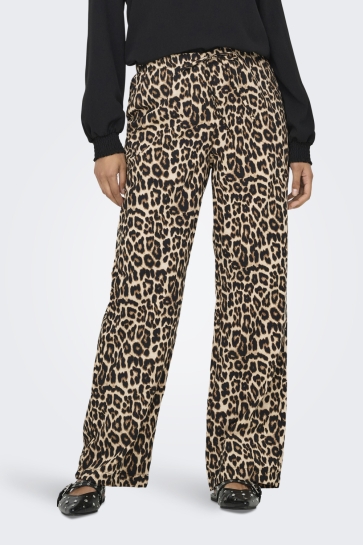 Only ONLCLARA PULLUP PANT WVN OS 15349052 Black/LEO