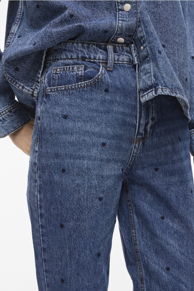 Vila blauwe dames jeans | Close up