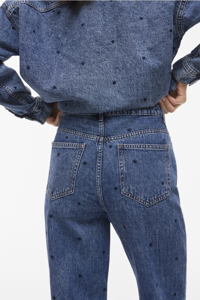 Vila blauwe dames jeans | Close up