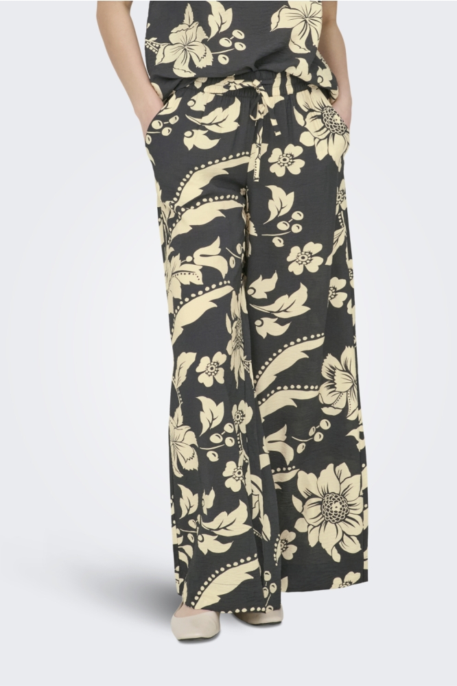 Jacqueline de Yong grijze dames broek | Model vooraanzicht