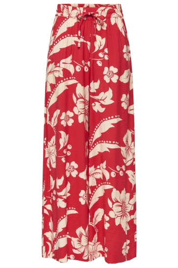 Jacqueline de Yong Broek JDYTROYA LIFE MW PALAZZO PANT WVN D 15371203 Salsa/34-01-26 CREME FLOWER