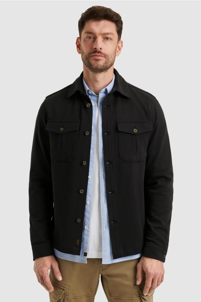 PME legend blauwe heren overhemd | Model vooraanzicht