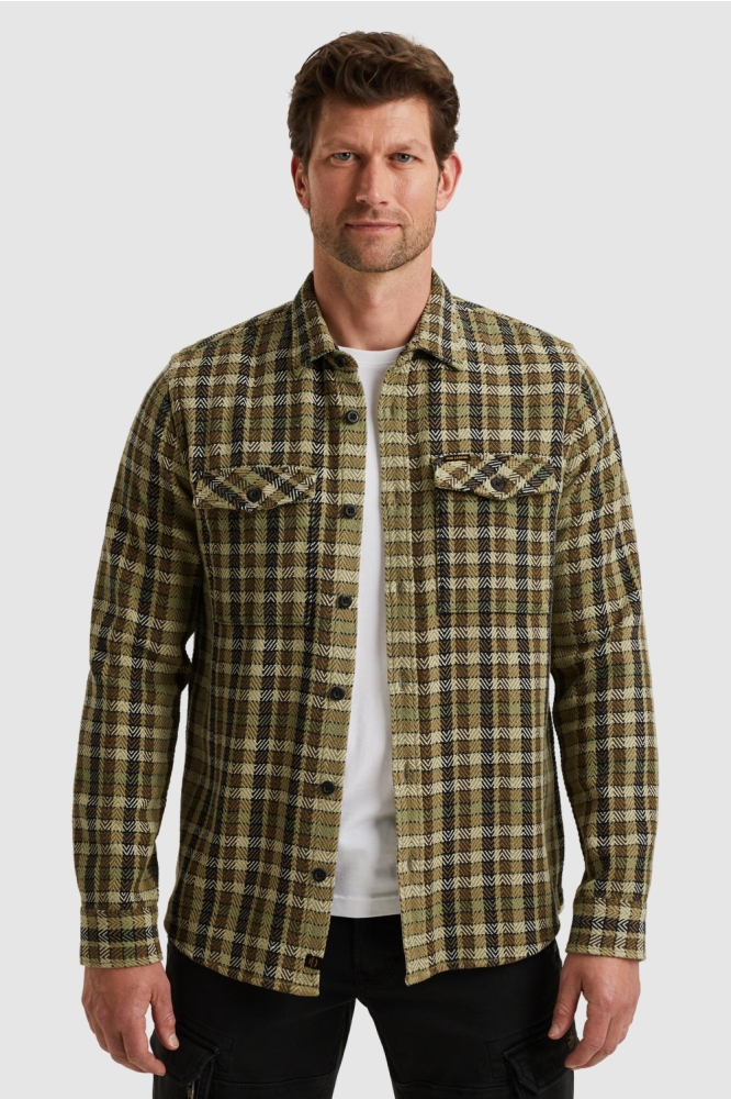 PME legend groene heren overhemd | Model vooraanzicht