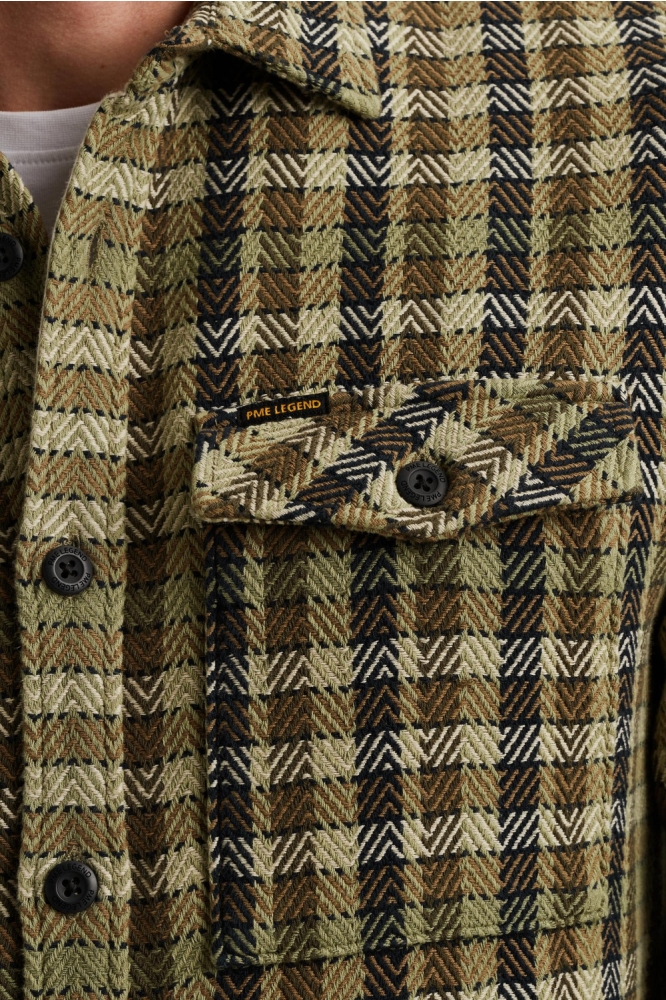 PME legend groene heren overhemd | Close up