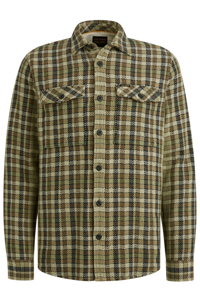 PME legend groene heren overhemd | Vooraanzicht